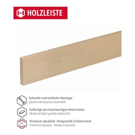 Gedotec Wooden strips for crafting, wooden boards for building made of beech wood, 95 cm, pack of 10, 3 x 16 x 950 mm, basic, versatile wood for crafting and building various objects