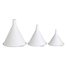 Dexam 17840980 Set of 3 Plastic funnels, White