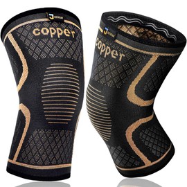 JIUFENTIAN Rodillera de cobre para dolor de rodilla, para hombres y mujeres, 2 unidades, compresión de cobre, para dolor de rodilla, artritis,...     