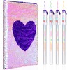 Outus Sequin Girls Journal Set with 4 Pieces Color Gel