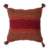 Sayan Sayang Hand Woven Indian Kilim Cushion Cover 45x45 Burgundy