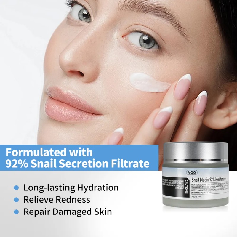 Crema Facial 157g Con 92% Mucina De Caracol Hidratante