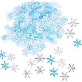 Rifrpha Pack of 900 Christmas Decorative Confetti Snowflakes Decoration Small Snowflakes Confetti Decorations Confetti Snowflakes Confetti Christmas Small Suitable for Weddings and Parties