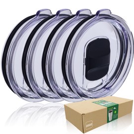 AICMEI 4 Replacement Lids for Yeti Tumblers like Yeti Lids -Spill Proof Lids for 3.2 Inch Diameter - Tumbler Lid for 20 oz Replacement Lid（Not Magnetic）