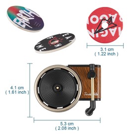AuMoHall Record Player Car Vent Clips Air Freshener Retro Style Album Cover Car Air Conditioning Outlet Clip Fragrance Diffuser Car Interior Decoration Accessories, Retro Record Player