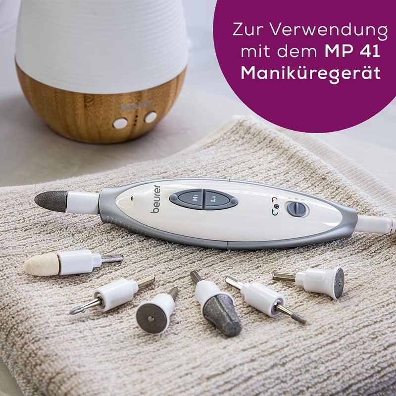 Beurer MP 41 Manicure Pedicure Tool Kit 7 Sapphire Felt