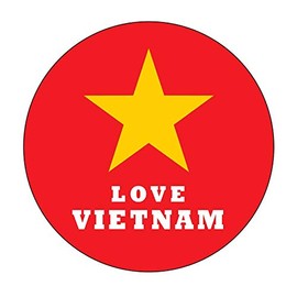 National Flag Series Sticker - Flag Waterproof Paper Sticker for Dress Up Customize Suitcase Tablet PC Skateboard Car (Vietnam)