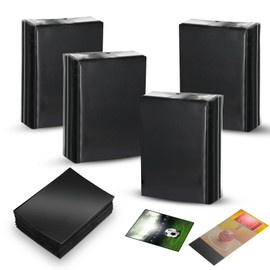 Williyatt Card Sleeves, Pack of 500 Card Sleeves, 66 x 91 mm Card Sleeves, Standard Size Trading Card Sleeves, Black Sports Card Protective Sleeves, Perfect Fit for Exchange Cards