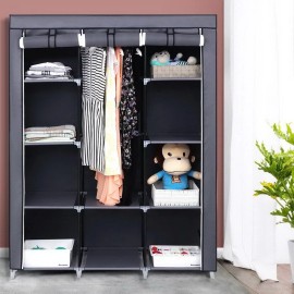 67" Portable Closet Organizer Wardrobe Storage Organizer with 10 Shelves!