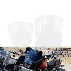 CARGLETRUE Motorcycle Windshield Fairing Clear Adjustable Front Shield Fit for Sportster XL 883 1200 1988-2023 FXR 1986-1994 Dyna 1995-2005