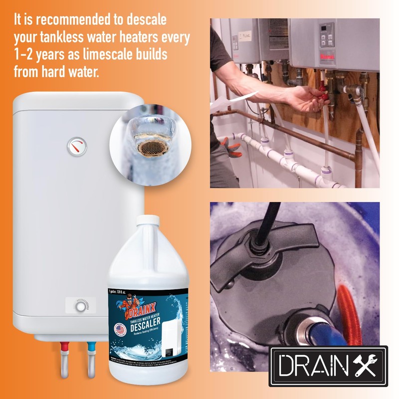DrainX Tankless Water Heater Descaling Solution | Highly Effective Descaler