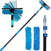 20 Ft+ Reach 2 In 1 Window Squeegee Duster with