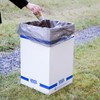 [2 Pack] Cardboard Trash Container, 40 Gallon, White, 17.5W x
