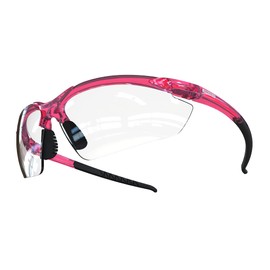 JORESTECH Safety Eyewear, ANSI Z87+ Impact Resistant Polycarbonated Eye Protection Safety Glasses, Pink Frame with Clear Lenses, Single Pair