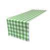 LA Linen Poly Table Runner, 14 by 108-Inch, Lime/White Checkered