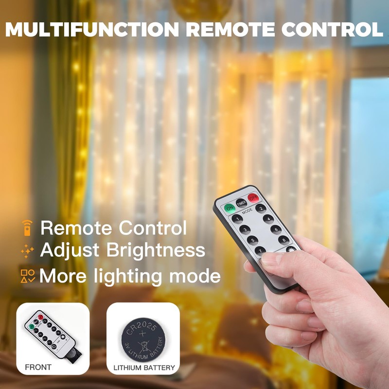 Suddus Remote Controller, IR Remote Control 8 Modes, Dimmable, Timer,