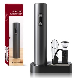 Juego De Abridor De Vino Eléctrico - Kit De Abridor Botella Destapadores Automático Con 4 Accesorios De Acero Inoxidable Cortador De Papel De Aluminio Tapón Adecuado Para Restaurante Bar Cocina