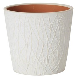 Annastore Twig Flower Pot Ceramic in Many Colours and Sizes - Ceramic Flower Pot Diameter 7 cm Height 6 cm Cream White