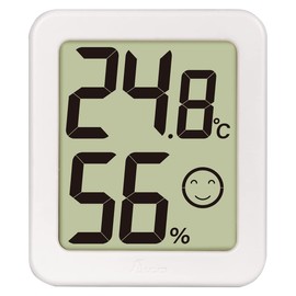 Shinwa 73244 Sokutei Digital Temperature and Hygrometer, Environmental Checker, Mini, White