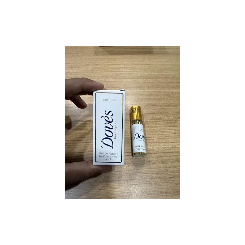 Almas Doves Original French Fragrance Roll-On Perfume, Alcohol-Free, 6ml (1)