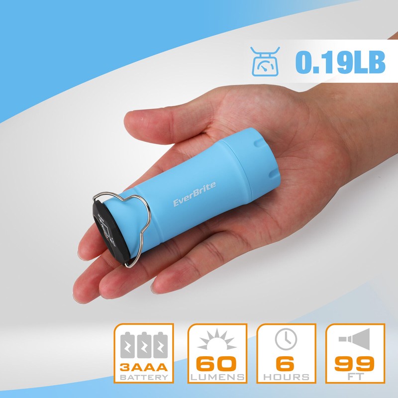 EverBrite 2-in-1 Mini Lanterns and Flashlights, Zoomable Flashlight Blue