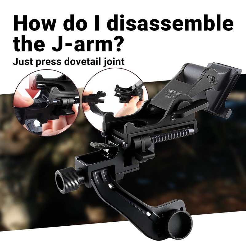 E.T Dragon New Plastic PVS14 J-Arm Night Vision Mount Supports