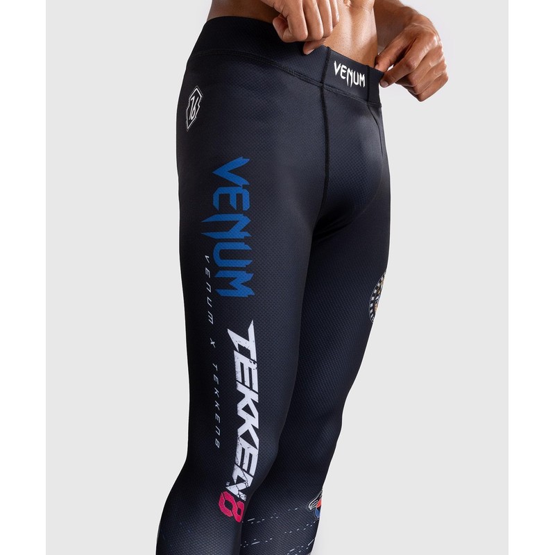 Venum Men's Standard Spats, Black/Blue, Medium