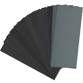 39 Sheets Wet and Dry Sandpaper 23 x 9 cm Sanding Paper Pack for Wood/Walls/Metal/Plastic, 120 to 3000 Assorted Grit Sandpaper Sanding Sheets for Automotive Sanding, Wood Furniture Finishing/Polishing