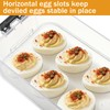 HFYZZ 3-Layer Deviled Egg Container with Lid and Handle, Clear