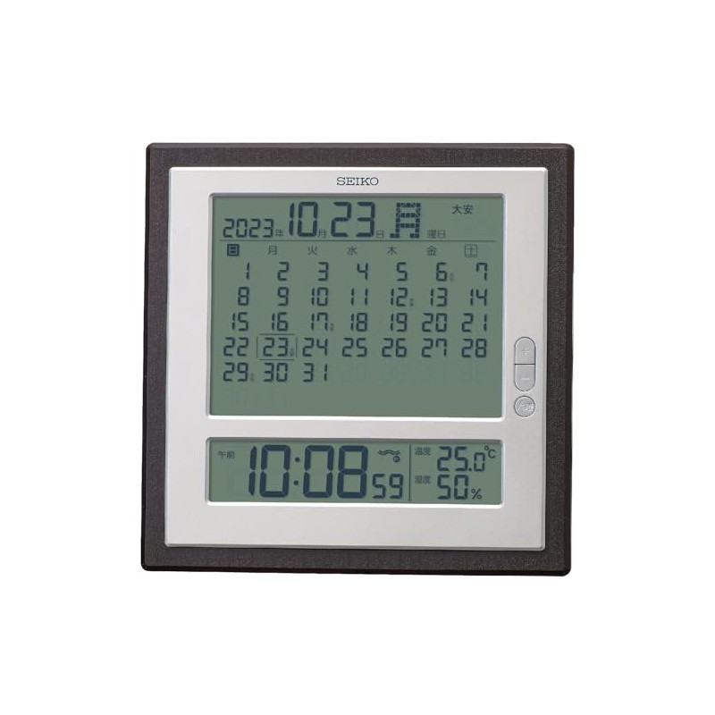 Seiko SQ450B Wall Clock, Multipurpose Wall Clock, Monthly Calendar Function,