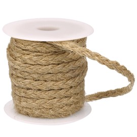 Natural Jute Twine with Green Leaf Ribbon – 33ft Decorative Vine Rope for Gardening, Plant Hanging, Crafts, Gift Wrapping, and DIY Projects (Jute Twine)