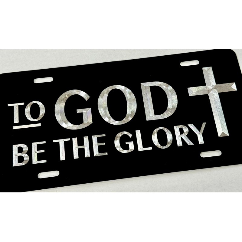 Diamond Etched Products To God be the Glory Christian Car