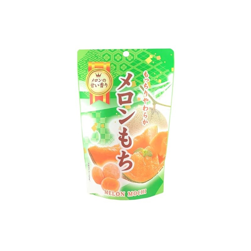 Mochi Melon Premium Traditional Japanese Rice Cakes, 130g, Soft Chewy