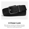 Coach Wide Reversible Belt, Black/Mahogany, One Size