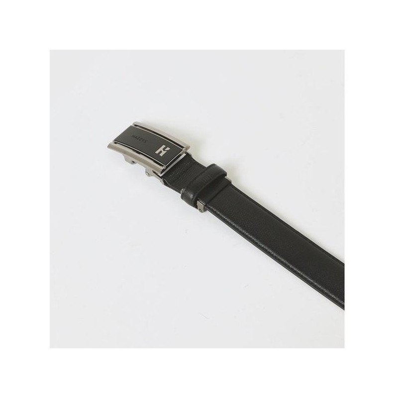 Hazzys (대구신세계)블랙 로고장식 소가죽 자동벨트 HJBE5E780BK (DAEGU SHINSEGAE) Black Logo