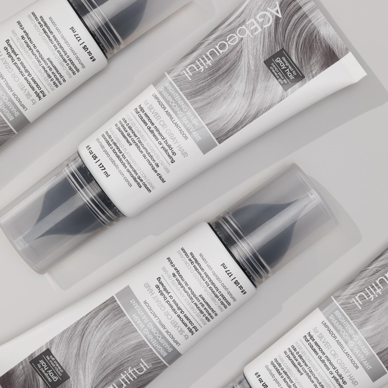 AGE beautiful Brightening Wash Shampoo for Silver or Gray Hair,