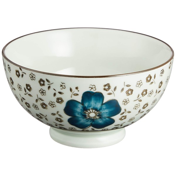 西田 (Nishida) 4.5 # # # # Rice Bowl (Flower Gathering & Blue Camellias/Bring Kagurazaka/Commercial Dish/Bowl/Oatmeal/Rice Bowl/和食 Charger/120142 