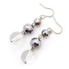Gold Stone Terahertz Earring, For Both Ears, 3 Strings, Natural