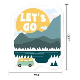 MightySkins Let's Go Peel and Stick Art Removable Cute Stylish Funny Cartoon Dorm Room Decor Vinyl Wall Decals Sticker, 12" On Its Longest Side