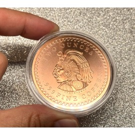 Katy Craig Katy Craig Large 2oz Aztec Mayan Calendar .999 Fine Copper Round with Capsule