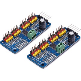 DUBEUYEW PCA9685 16 Channel 12 bit PWM Servo Motor Driver IIC Module, Compatible with Arduino Raspberry Pi, 2pack