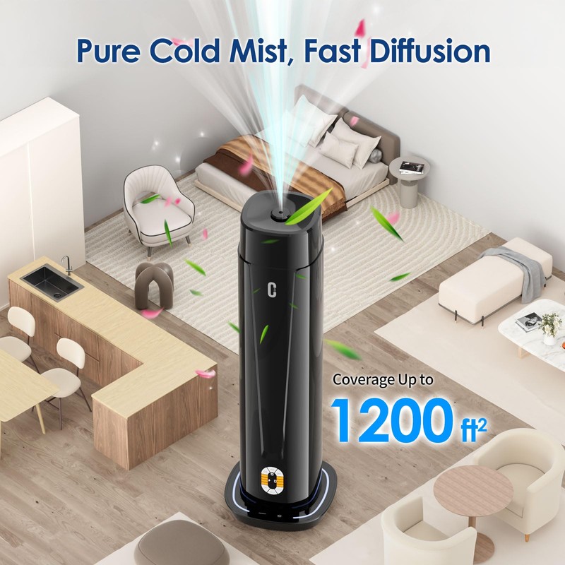 Waterless Scent Diffuser – 1200 Sq Ft Coverage, Essential Oil