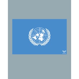 WHATABUS WF208 UN United Nations Flag Sticker 8.5 x 5.5 cm