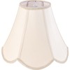 GO&SO 6x13x10.6" Barrel Lamp Shades (Spider) Yellowish Beige Scalloped Lamp