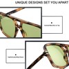 LYZOIT Retro Oversized Square Aviator Sunglasses Womens Polarized Trendy Big