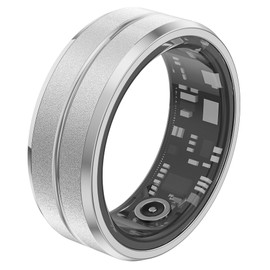 findtime Smart Ring for Men Ladies Smart Ring for Women Fitness Ring Fitness Tracker Waterproof Blood Oxygen Sleep Heart Rate Monitor Pedometer Step Counter ios Android Phones (Silver, V1/2/2.5433in)