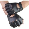 CHROME CRANE Men's Gloves Fingerless Leather Leather Motorcycle Cycling Training
