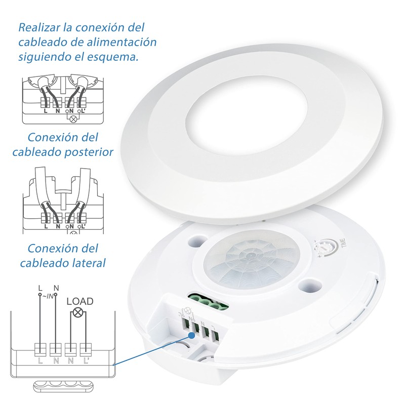 POPP® Electric Switch Slim PIR Motion Sensor 360° 8M IP20