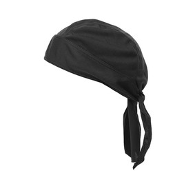 Trifong Pirate Bandana, Quick Drying, Sweat Absorbent, Bandana Cap, Men's, Breathable Material, Doo Rag, Skull Cap, Heatstroke Protection, Bandana, Anti-UV, Outdoor Activities, UV Protection, Black