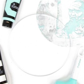 Craftelier Gel Printing Round 20 x 20 cm - Gel Plate for Printing for Artists | Reusable Gel Plate for Monopod and Crafts | Suitable for Watercolours, Acrylic, Inks etc